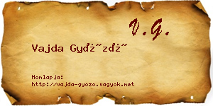 Vajda Győző névjegykártya